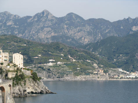 Lattari Mountains on the Amalfi Coast of Italy